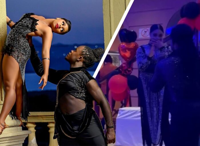 Valentino Kabenge pops the question to 11-time South African dance champion Donlynn Fischer (Watch)