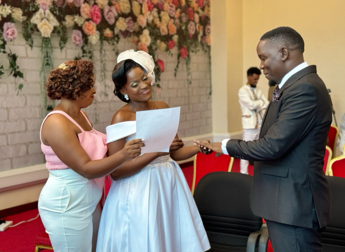 Gabriel Chrispus Buule and long-term lover Joan Mulungi officially tie the knot