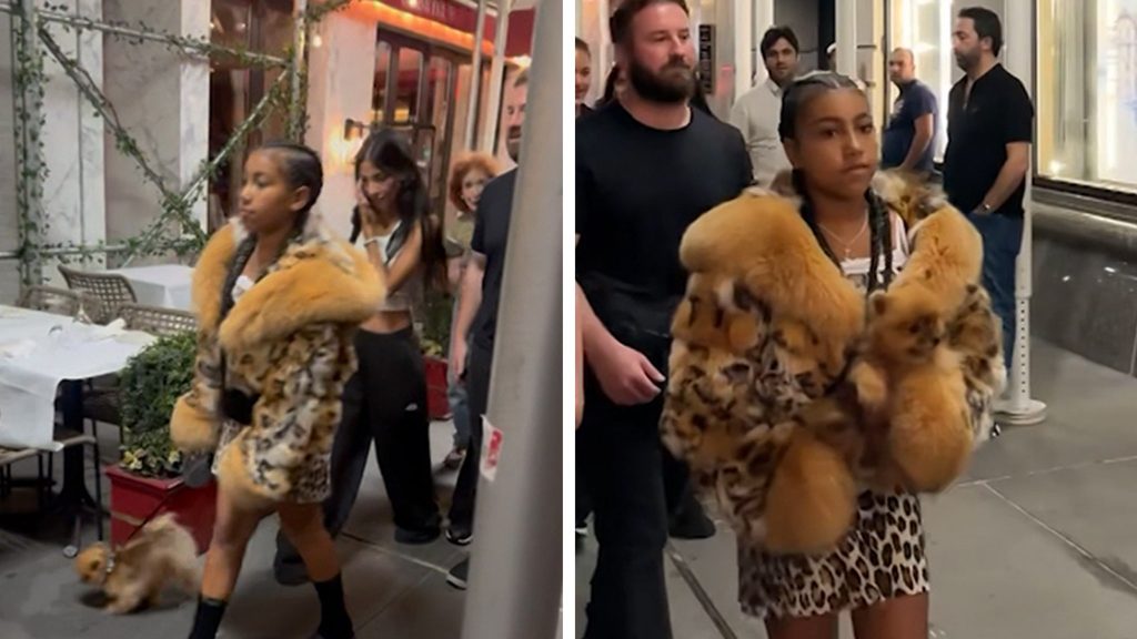 north-west-twins-with-puppy,-wears-fur-coat-in-new-york-city