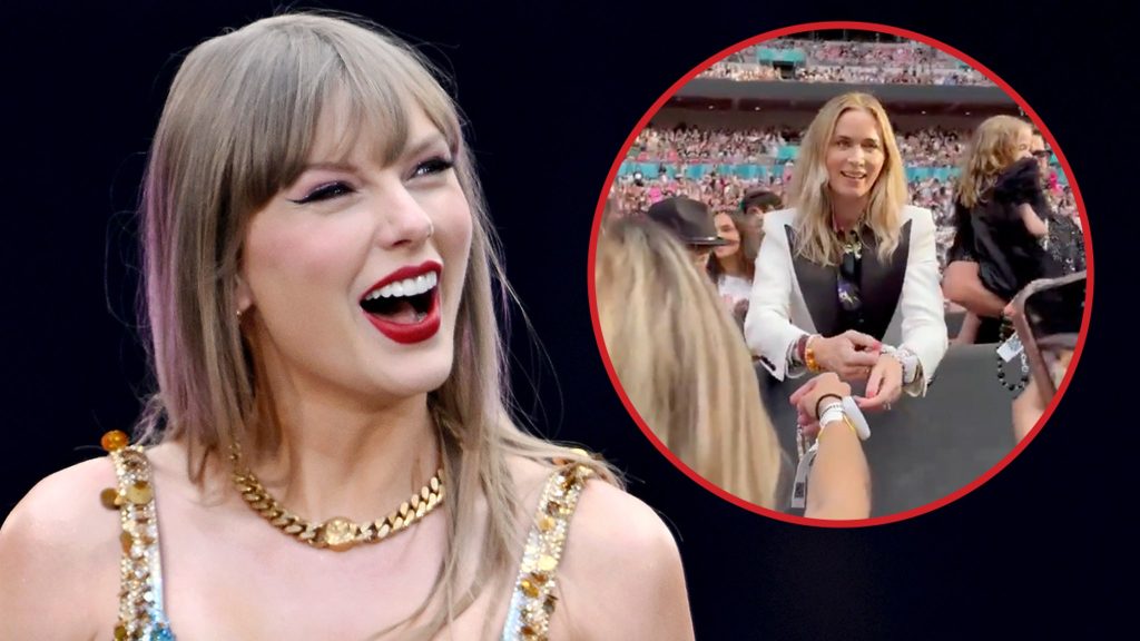 emily-blunt-trades-friendship-bracelets-at-taylor-swift’s-final-wembley-show