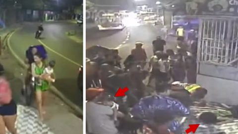 motorcycle-runs-over-woman-and-baby-in-brazil,-seen-on-surveillance-video