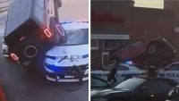 man-drives-car-onto-police-vehicle-in-tim-hortons-drive-thru-on-video