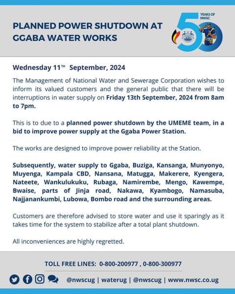 urgent:-planned-power-shutdown-at-ggaba-water-works